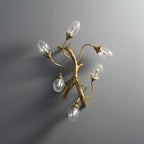 gold branch wall light
