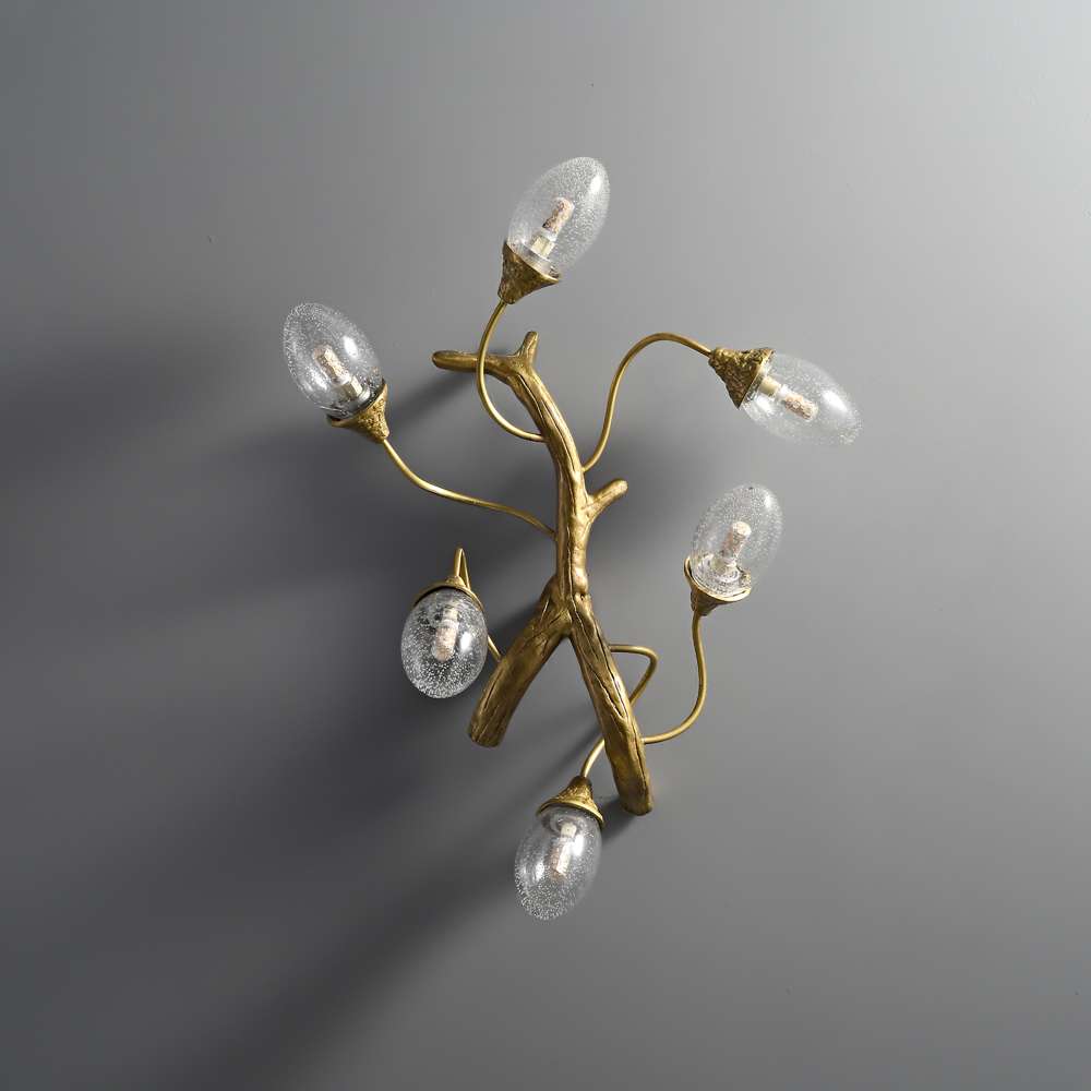 gold branch wall light