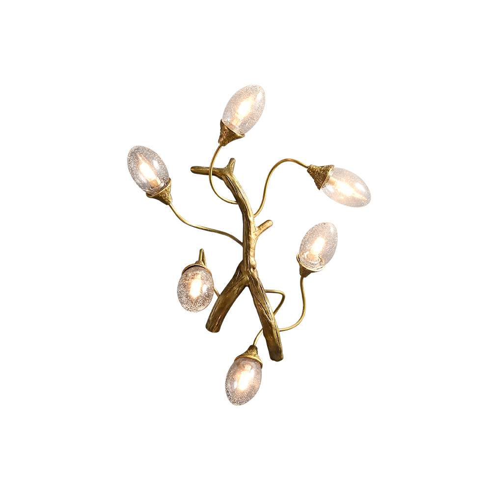 luxury leaf design sconce