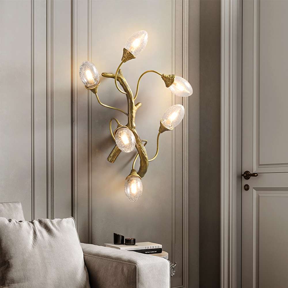 crystal branch wall sconce