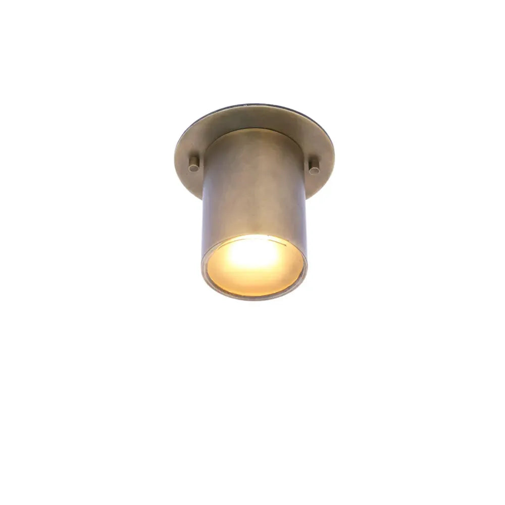 Modern Brass Cylindrical Ceiling Spotlight for Recessed Lighting - View 3