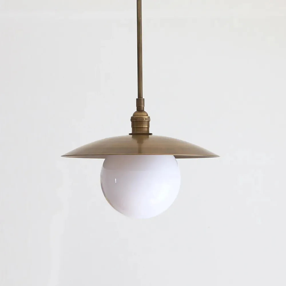 Elegant Brass Chandelier – Mid-Century Pendant for Kitchen Island
