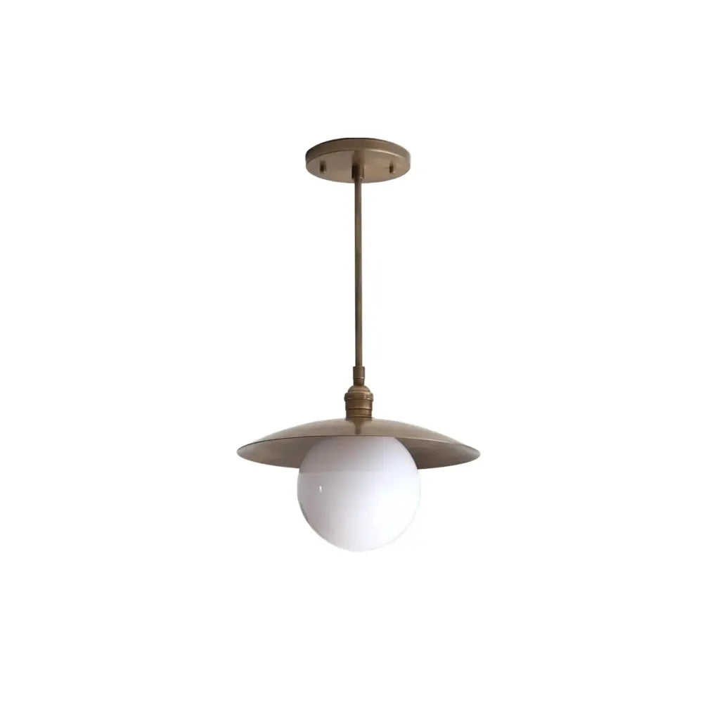 Elegant Brass Chandelier – Mid-Century Pendant for Kitchen Island