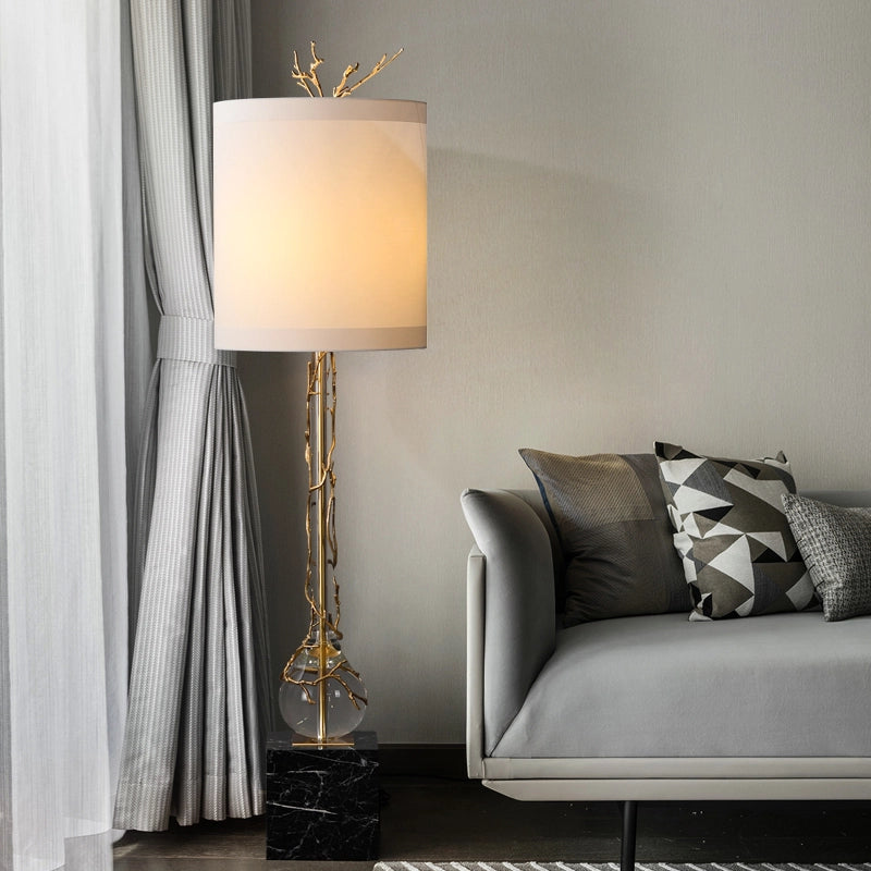 brass floor lamp