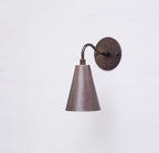brass cylinder shade wall sconce