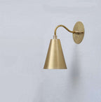 brass cylinder shade wall sconce