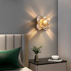 glass floral shade modern sconce