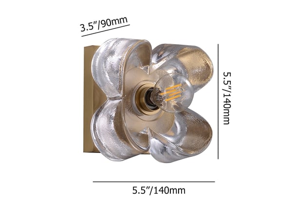 clear glass modern sconce