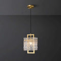 brass geometric pendant lighting