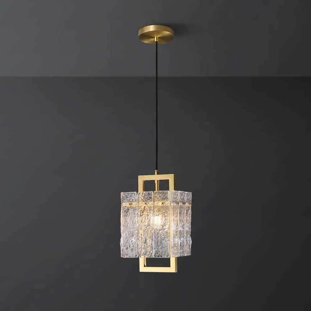 brass geometric pendant lighting
