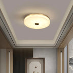 Brass Round Alabaster Ceiling Light – Contemporary Indoor Ceiling Fixture - View 2