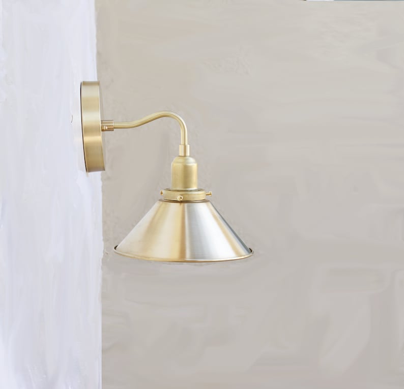 flared shade wall sconce