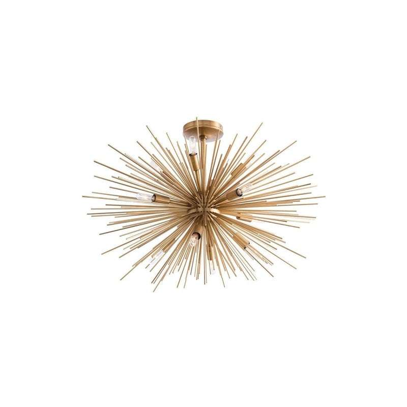 Brass Starburst Chandelier Detail 3