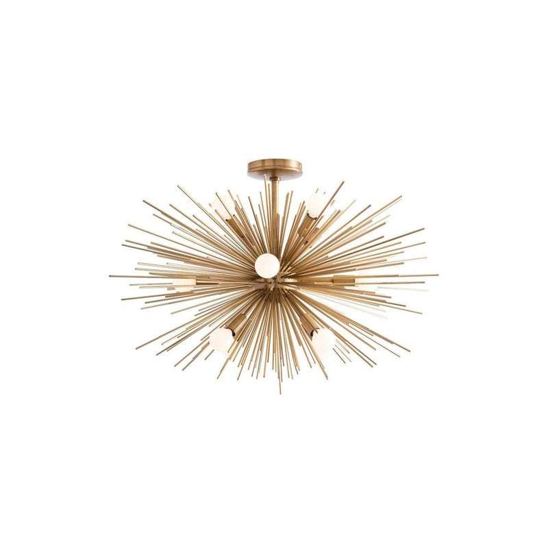 Brass Starburst Chandelier Detail 4