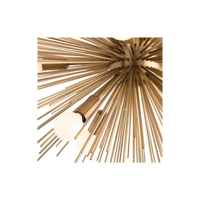 Brass Starburst Chandelier Detail 5