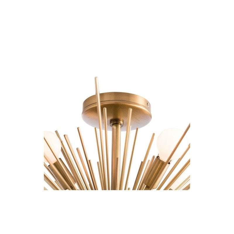 Brass Starburst Chandelier Detail 6