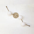 Modern Brass Wall Sconce, White Globe Vanity Light, Minimalist Wall Lamp