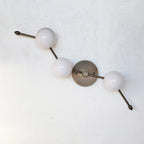 Modern Brass Wall Sconce, White Globe Vanity Light, Minimalist Wall Lamp