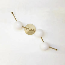 Minimalist Brass White Globe Vanity Wall Sconce – view 9
