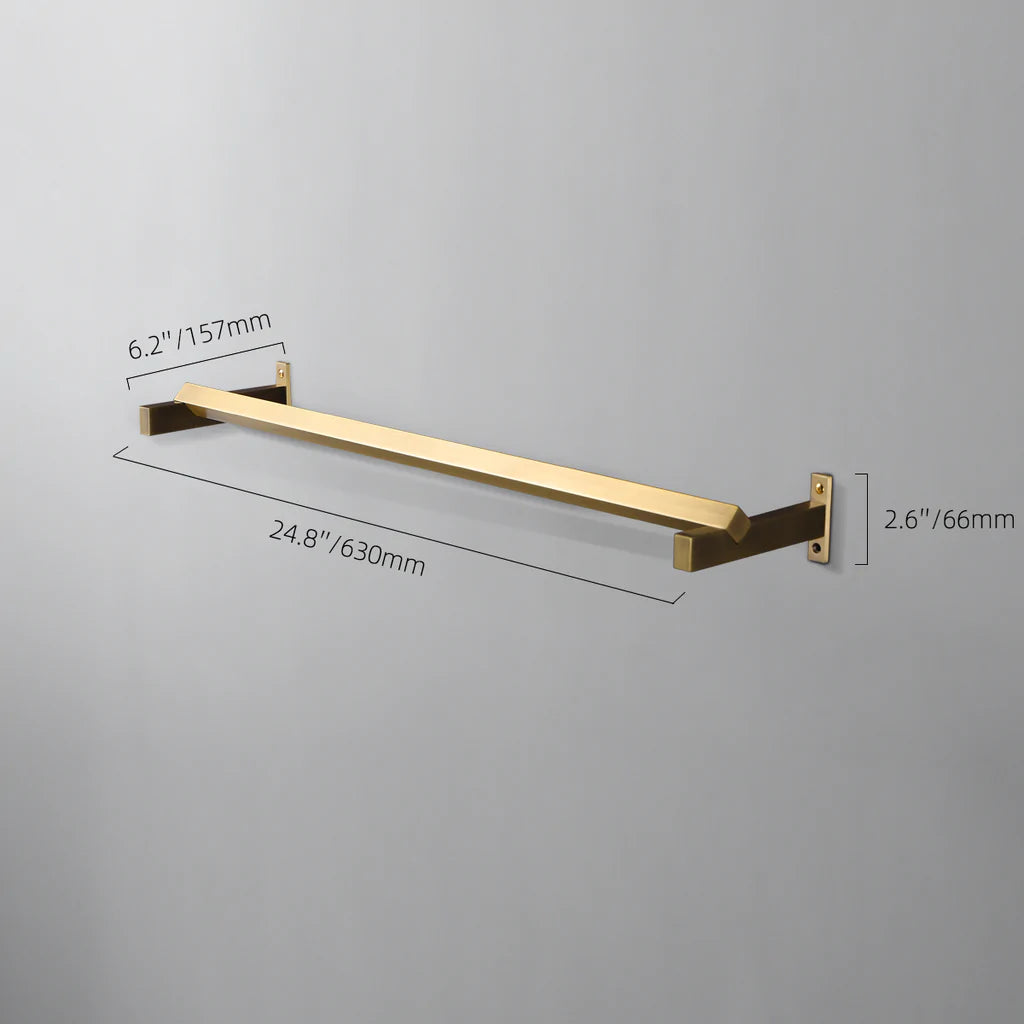 brass wall mount towel bar