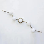 Modern Brass Wall Sconce with White Glass Globe for Vanity - View 3