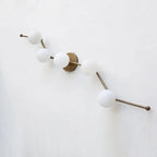 Modern Brass Wall Sconce with White Glass Globe for Vanity - View 4