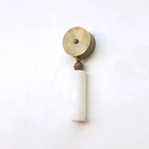 Mid-Century Alabaster Wall Lamp, Elegant Brass Wall Sconce for Mirror or Vanity