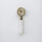 Mid-Century Alabaster Wall Lamp, Elegant Brass Wall Sconce for Mirror or Vanity - View 2