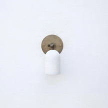 Brass Wall Sconce With Alabaster Shade – Modern Lighting Design - View 2