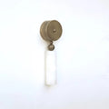 Mid-Century Alabaster Wall Lamp, Elegant Brass Wall Sconce for Mirror or Vanity - View 3