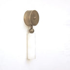 Mid-Century Alabaster Wall Lamp, Elegant Brass Wall Sconce for Mirror or Vanity