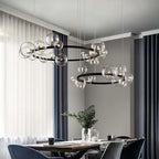 glass globe chandelier lamp