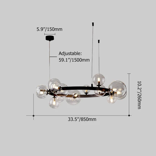 modern glass chandelier