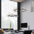 modern glass globe chandelier