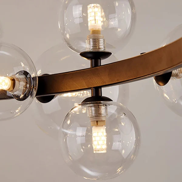 glass globe chandelier