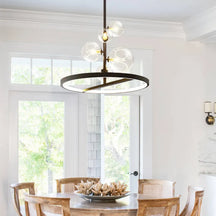 glass globe chandelier