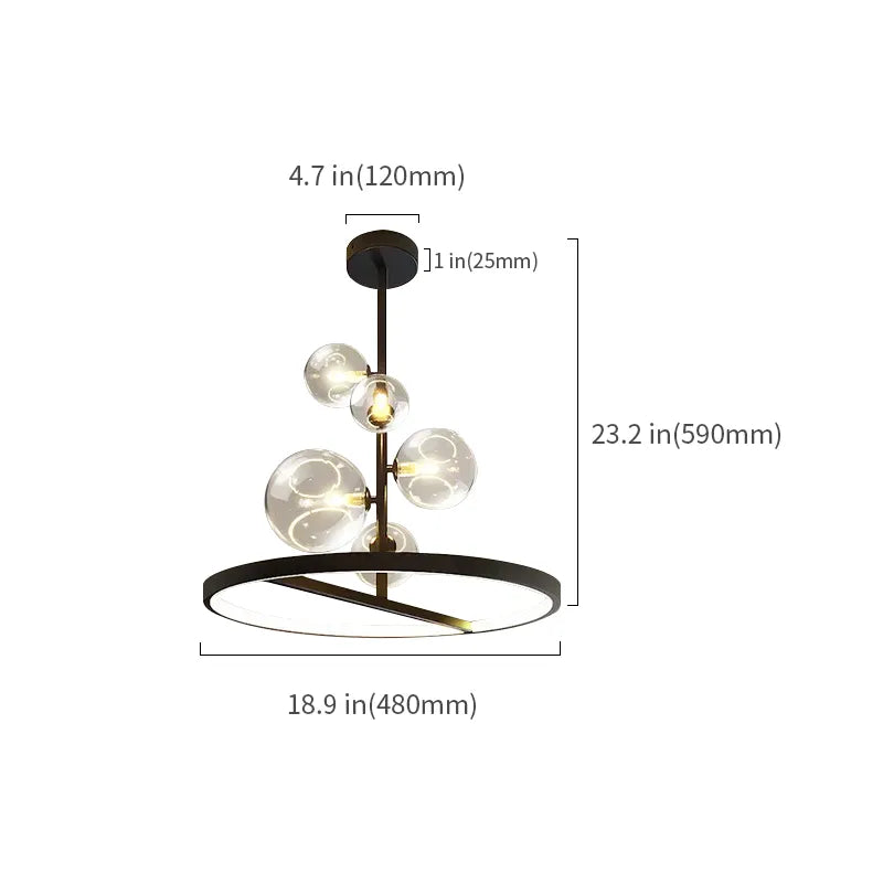 glass globe bubble chandelier