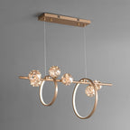 Bubi Gold Amber Glass Bubble LED Island Light Fixtures