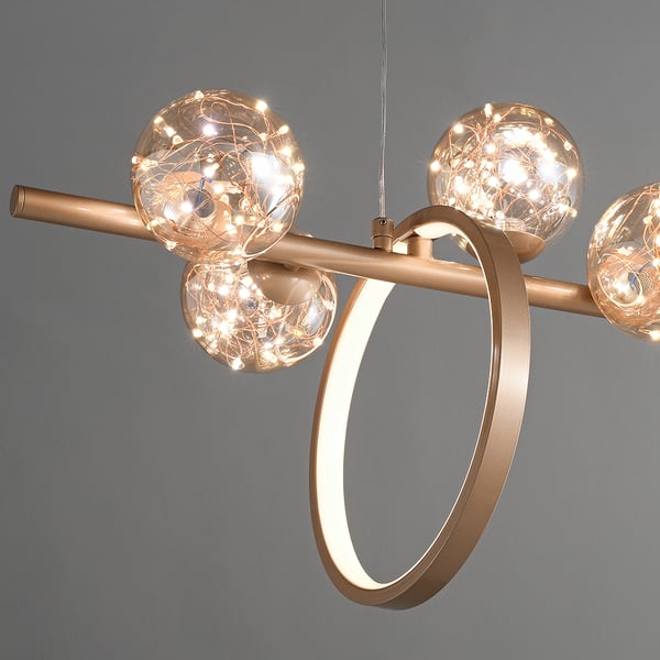 gold glass island chandelier