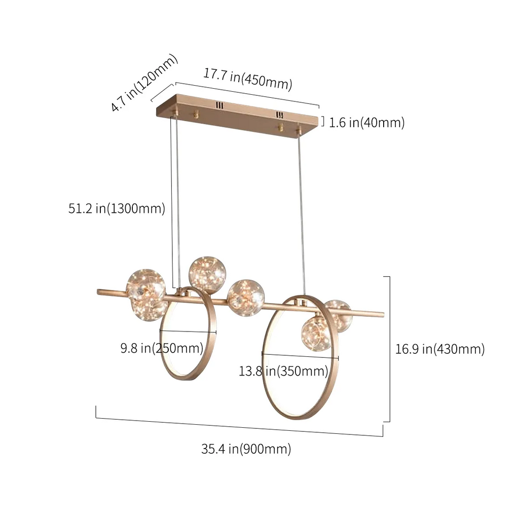 bubble island chandelier