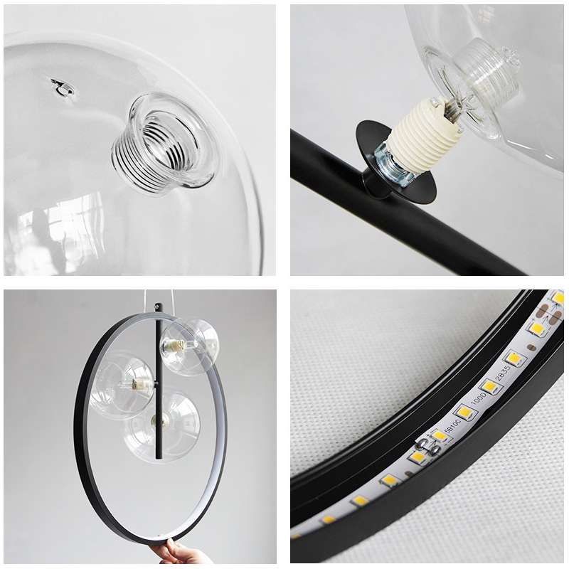 black modern hanging lamp