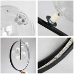 black modern hanging lamp