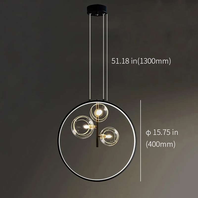 black glass globe lamp
