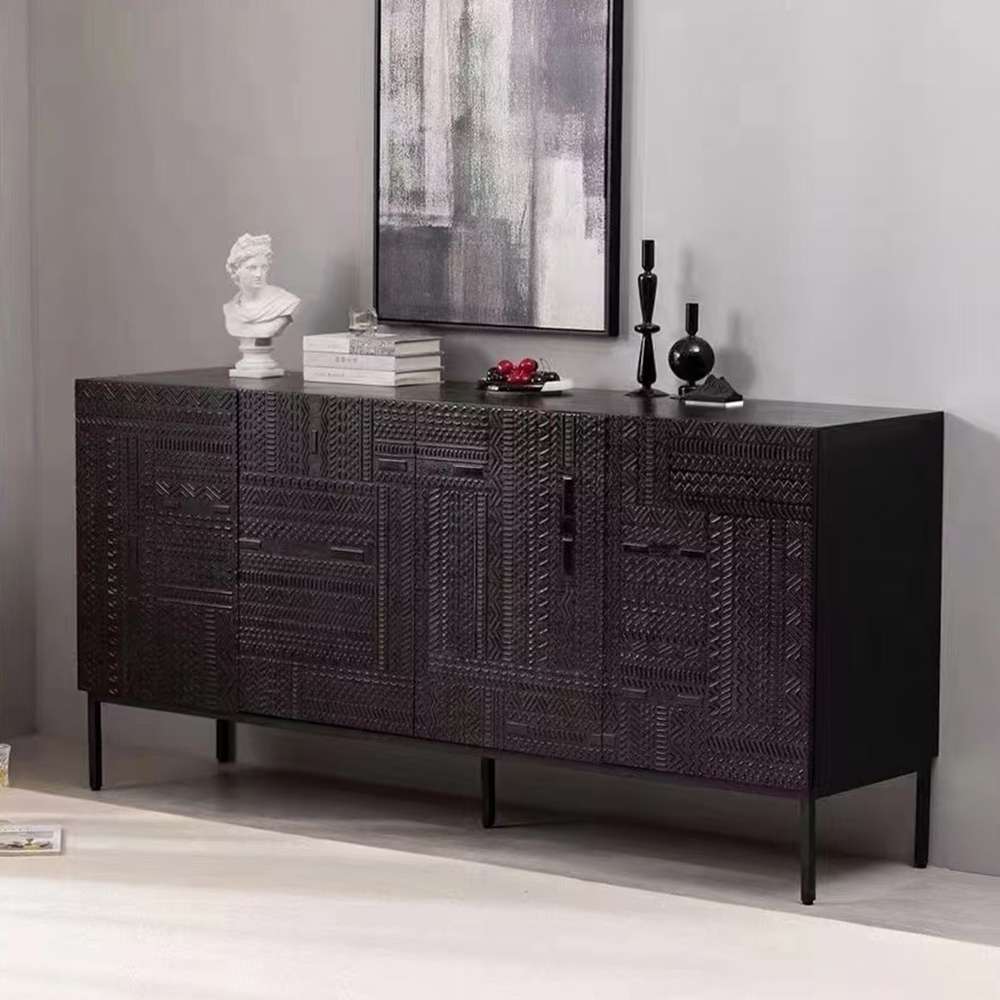 black storage cabinet