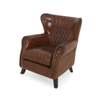 Bugatti Arm Chair Luxury Lounge Chair in Newark Dark Brown