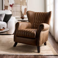 Bugatti Arm Chair Luxury Lounge Chair in Newark Dark Brown