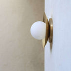 matte glass shade sconce