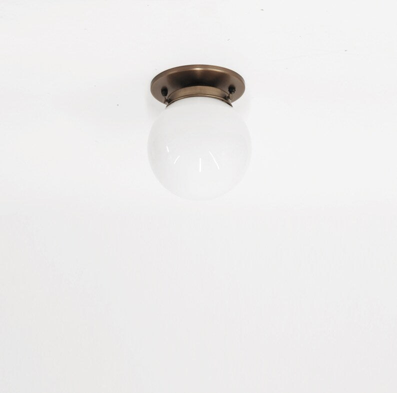 hand-blown frost sconce