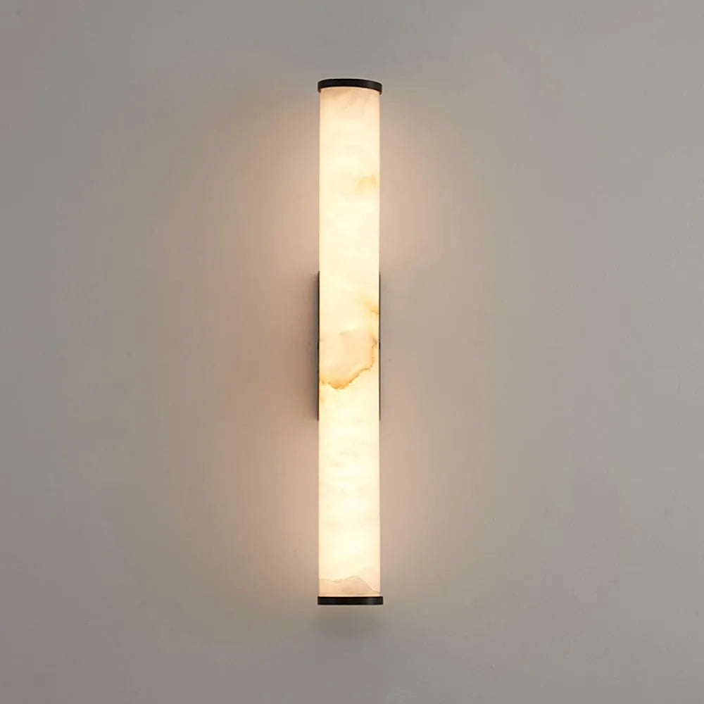 Callisto Vertical Alabaster LED Sconce | Sleek LED Accent for Modern Interiors - View 2