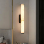 Callisto Vertical Alabaster LED Sconce | Sleek LED Accent for Modern Interiors - View 3